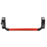 Barra antipánico tubular marca Iseo con acabado metálico